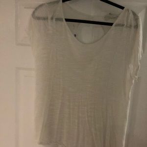 white shirt with cutout back